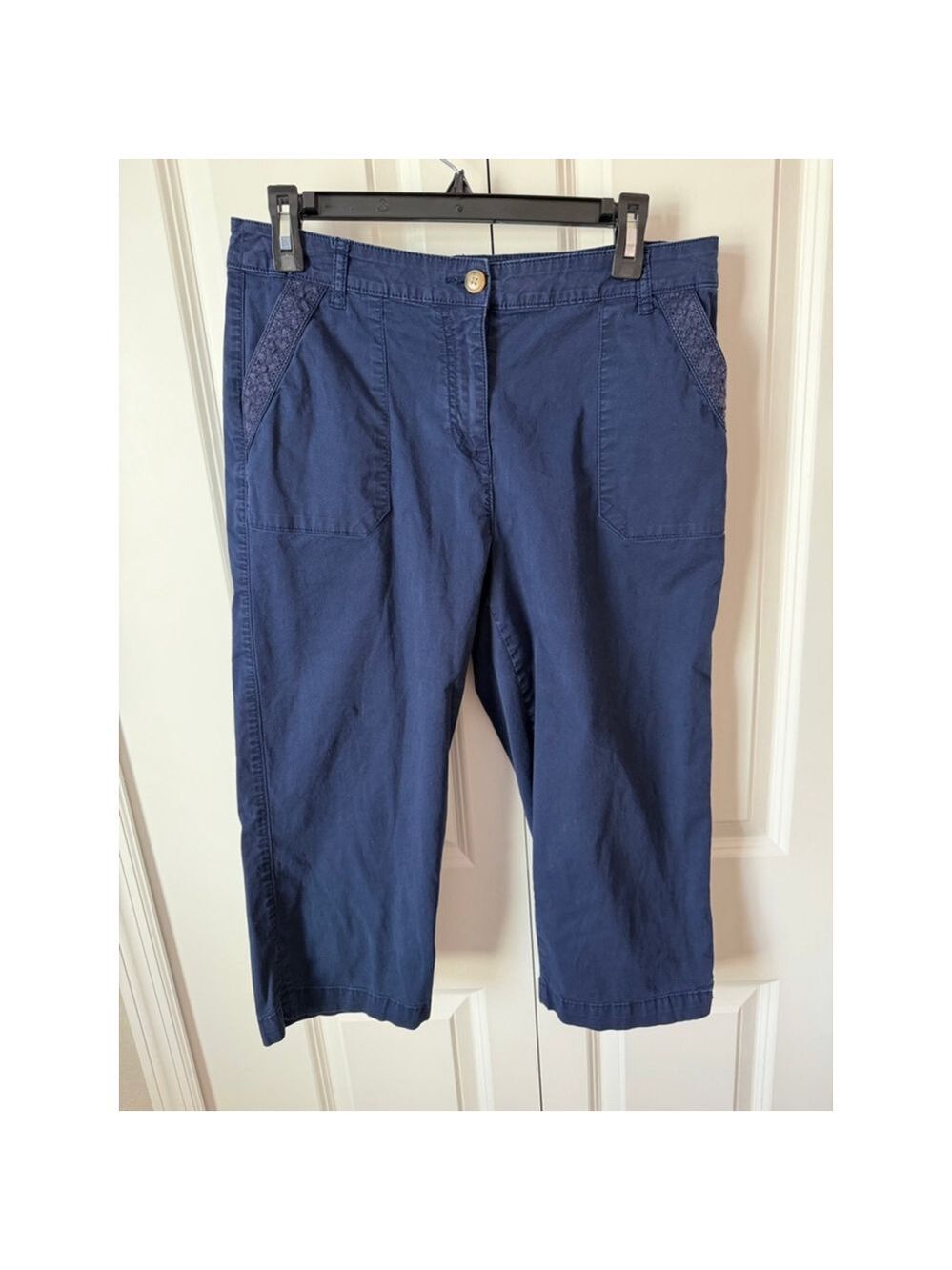 Kim Rogers Navy Capri Pants Size 10